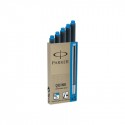 Parker 5 Cartucce Blu Lavabile permanente per Penne 1950383