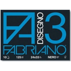 Fabriano CF10ALBUM DIS F3 NERO 24X33 125GR