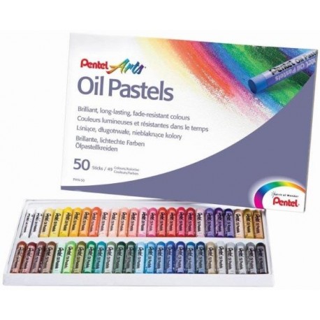 Pentel 0100526 Oil pastel Multicolore 50pezzoi pastello