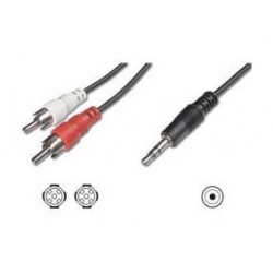 Nilox NX090703102 3m 3.5mm 2 x RCA 3.5mm Nero cavo audio