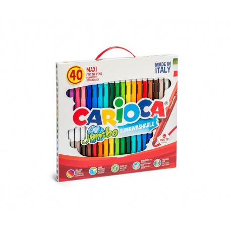 Carioca Jumbo Extra grassetto Multicolore 40pezzoi marcatore 41257