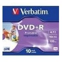 Verbatim DVD+R Wide Inkjet Printable ID Brand 4.7GB DVD+R 10pezzoi 4350810