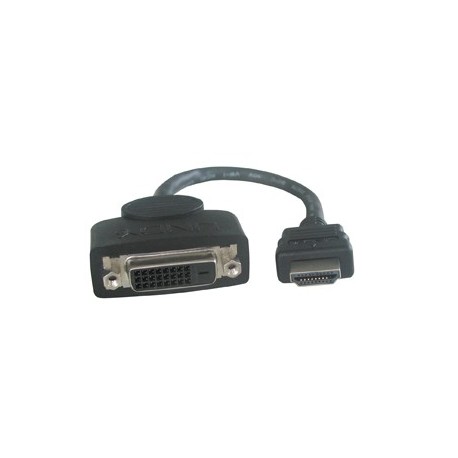 Lindy DVI D FMHDMI M Adapter Cable, 0.2m 0,2 m Nero LINDY41227