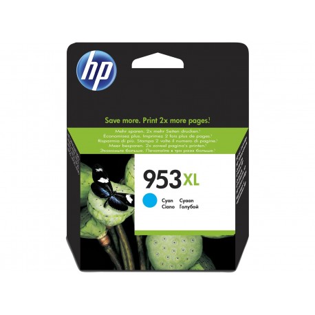 HP 953XL Cyan Original Ink Cartridge cartuccia dinchiostro Ciano 20 ml F6U16AEBGX