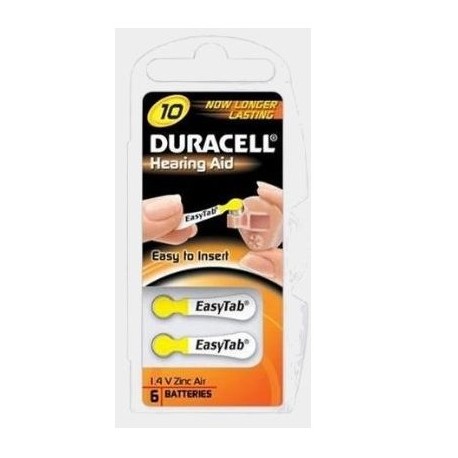 Duracell DA10 ACUSTICA Zinco aria 1.4V batteria non ricaricabile DU78
