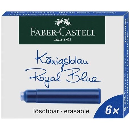 Faber Castell CARTUCCE X STILOGRAFICA BLU 6PZ