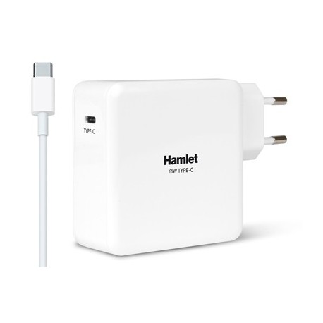 Hamlet 61W Type C Charger alimentatore universale per notebook bianco XPWNB65TC