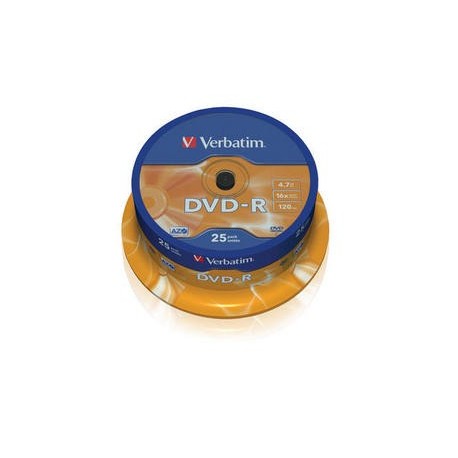 Verbatim DVD R Matt Silver 4.7GB DVD R 25pezzoi 4352225