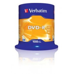 Verbatim DVD R Matt Silver 4,7 GB 100 pezzoi 43549100