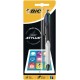 BIC 4 colours balpen en Stylus 2 in 1, verpakt op blister Clip on retractable ballpoint pen Nero, Blu, Verde, Rosso ...