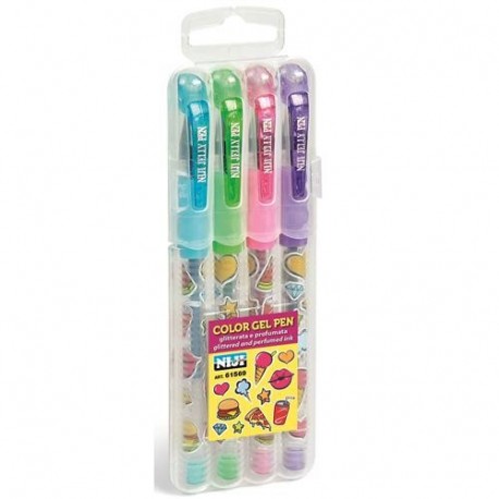 Niji PENNE GEL SET 4 PENNE COLORI ASS.TI