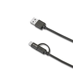 Celly USBCMICRO cavo USB USB A USB CMicro USB B Nero