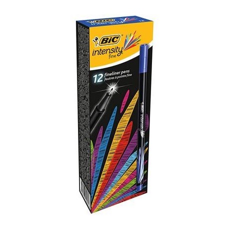 BIC CONF12 PENNA P.FIBRA 0 4MM COL.BLU