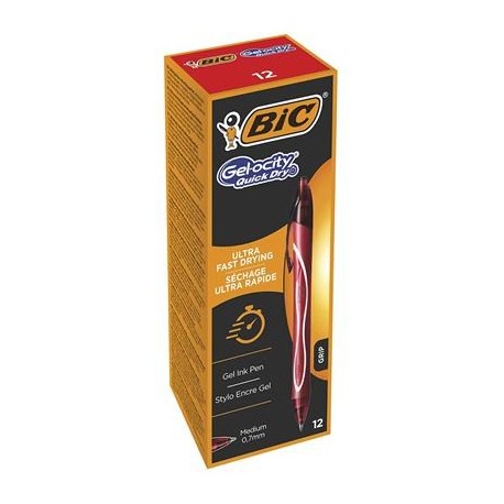 BIC CONF12 PENNE GEL OCITY QUICK ROSSO