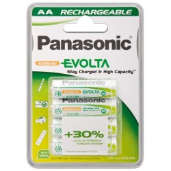 Panasonic AA 2.05Ah NiMH 4 BL EVOLTA batteria ricaricabile Nichel Metallo Idruro NiMH 2050 mAh 1,2 V PANAP6E4B
