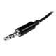 StarTech.com Addatore cavo splitter mini jack per auricolari slim nero 3,5 mm maschio a 2 x 3,5 mm femmina MUY1MFFADP