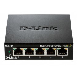 D Link DGS 105 switch di rete Non gestito Nero