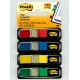 Post It Flags, Primary Colors, 12 in Wide, 35Dispenser, 4 DispensersPack bandiera autoadesiva 35 fogli 27109A