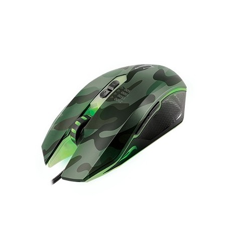 Nilox P009 X700 mouse USB Ottico 2500 DPI Mano destra Mimetico