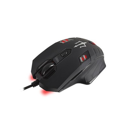 Nilox P009 X905 mouse USB Ottico 7000 DPI Mano destra Nero