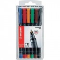 Stabilo OHPen universal permanent, 6 Pack marcatore permanente Tipo di punta Nero, Blu, Marrone, Verde, Arancione, Rosso 6 ...