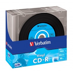 Verbatim CD R AZO Data Vinyl 700 MB 10 pezzoi 4342610