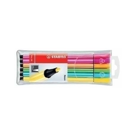 Stabilo Pen 68 marcatore Blu, Verde, Arancione, Rosa, Rosso, Giallo 6 pezzoi 6806 1