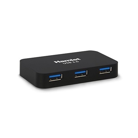 Hamlet Hub Usb 3.0 a 4 porte 5 Gbps con alimentatore XHUB430BKPW