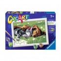 Ravensburger CreArt Sleeping Cats and Dogs Colore per kit di verniciatura in base ai numeri 28930