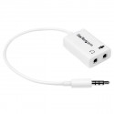 StarTech.com Adattatore auricolare cuffie da 4 posizioni da 3,5 mm a 2 da 3 posizioni da 3,5 mm MF - bianco MUYHSMFFADW