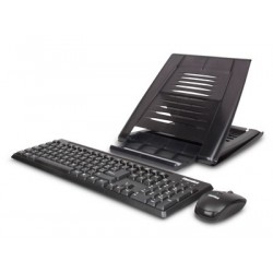 Hamlet Tiramis Notebook Stand. Supporto universale per Notebook con Tastiera e Mouse Senza Fili XTMS100KMW