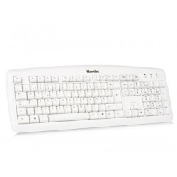 Hamlet Tastiera usb professionale con layout in lingua Tedesca colore bianco XKKITA2 D1W WH