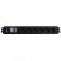 WP Europe N-PDU-I02-06 unità di distribuzione dellenergia PDU 6 presae AC 1.5U Nero