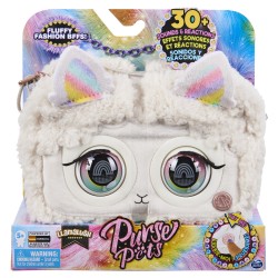 Spin Master Purse Pets borsetta interattiva Fluffy in versione Lama con oltre 30 effetti sonori e reazioni, giocattoli per ...