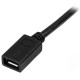 StarTech.com Cavo prolunga Micro USB maschio a femmina Cavo di estensione micro USB di 50cm Nero USBUBEXT50CM