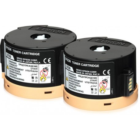 Epson Double Toner Cartridge Pack 2 x 2.5k C13S050710