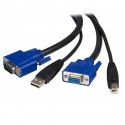 StarTech.com Cavo per commuttatore KVM 2 in 1 VGA e USB - Cavo Switch KVM per USB e VGA da 1,8m SVUSB2N1_6