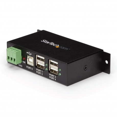 StarTech.com HUB USB 2.0 Industriale in metallo a 4 porte con protezione da sovracorrenti montabile ST4200USBM