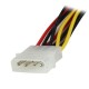 StarTech.com Adattatore splitter cavo di alimentazione Y LP4 a 2 SATA latching da 30 cm 4 pin a dual SATA PYO2LP4LSATA