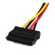 StarTech.com Adattatore splitter cavo di alimentazione Y LP4 a 2 SATA latching da 30 cm 4 pin a dual SATA PYO2LP4LSATA