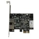 StarTech.com Adattatore scheda SuperSpeed USB 3.0 con 2 porte PCI Express PCIe con UASP Alimentazione LP4 PEXUSB3S25