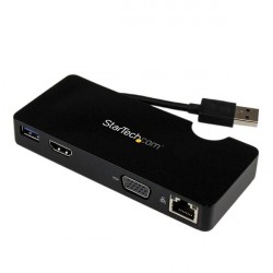 StarTech.com Mini Docking Station Universale per Laptop USB 3.0 con uscita HDMIVGA e Gigabit Ethernet USB3.0 USB3SMDOCKHV