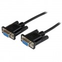 StarTech.com Cavo Seriale RS232 DB9 Null Modem da 2m - nero FemminaFemmina SCNM9FF2MBK