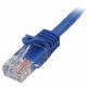StarTech.com Cavo di rete CAT 5e Cavo Patch Ethernet RJ45 UTP Blu da 1m antigroviglio 45PAT1MBL