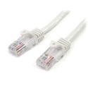StarTech.com Cavo di rete CAT 5e - Cavo Patch Ethernet RJ45 UTP Bianco da 3m antigroviglio 45PAT3MWH