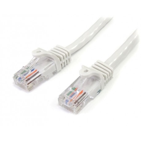 StarTech.com Cavo di rete CAT 5e Cavo Patch Ethernet RJ45 UTP Bianco da 2m antigroviglio 45PAT2MWH