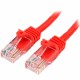 StarTech.com Cavo di rete CAT 5e Cavo Patch Ethernet RJ45 UTP Rosso da 1m antigroviglio 45PAT1MRD