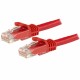 StarTech.com Cavo di rete CAT 6 Cavo Patch Ethernet RJ45 UTP rosso da 1m antigroviglio N6PATC1MRD