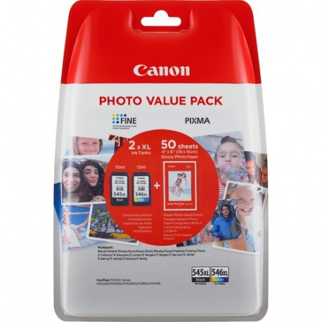 Canon Confezione multipla cartucce dinchiostro a resa elevata PG 545XLCL 546XL carta fotografica 8286B006