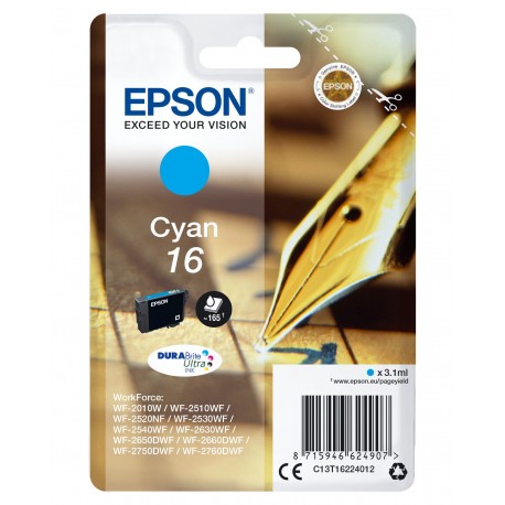 Epson Pen and crossword Cartuccia Penna e cruciverba Ciano Inchiostri DURABrite Ultra 16 C13T16224022